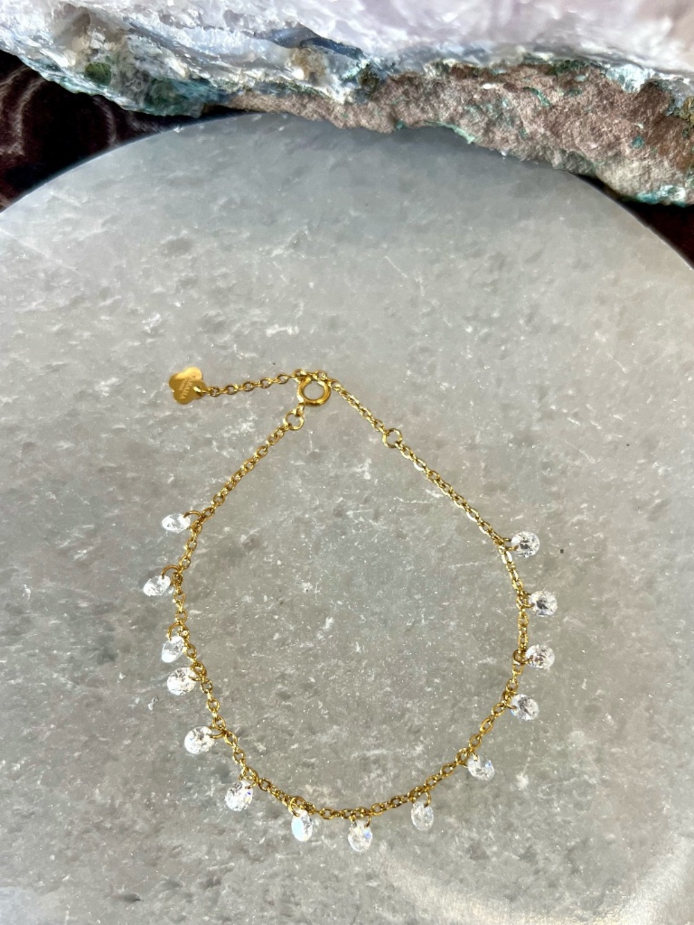 Habaha Paris Golden Golden stainless steel, Zirconium